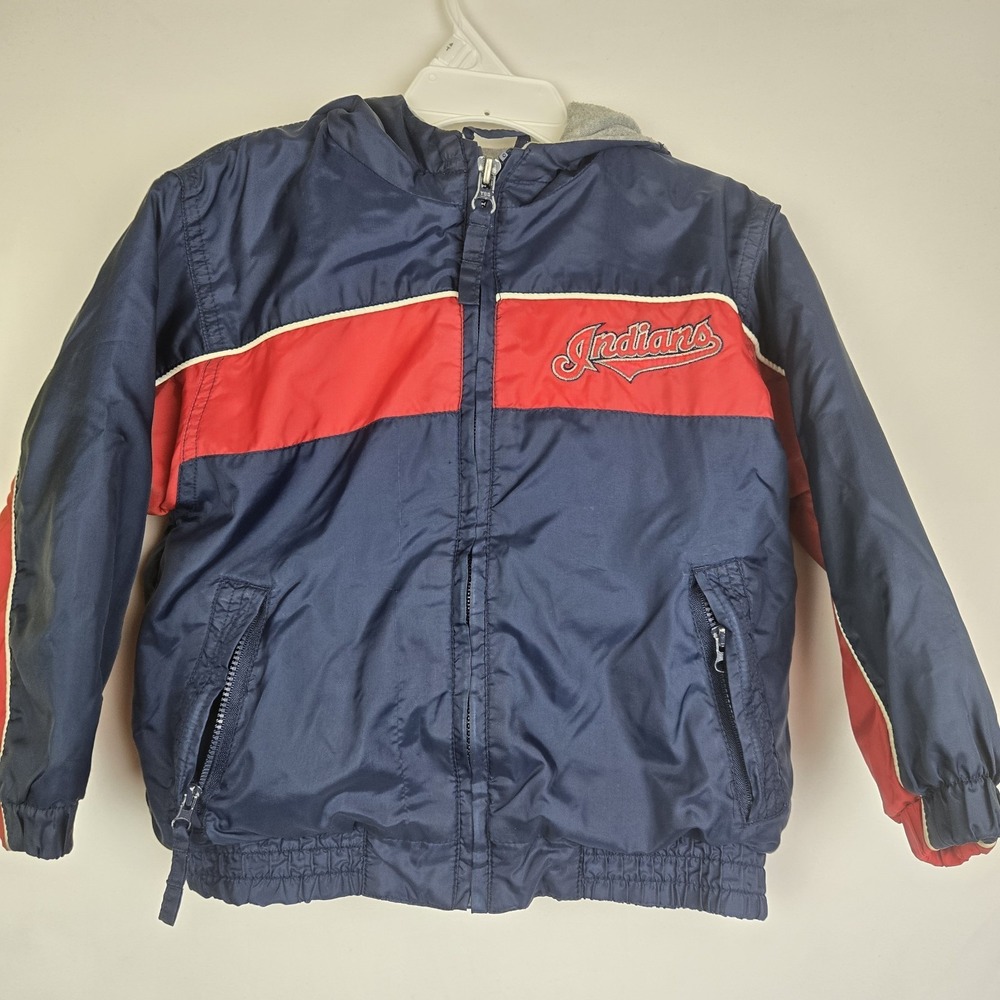 Vintage Genuine Merchandise Cleveland Indians Lined Jacket Toddler 3T Full Zip